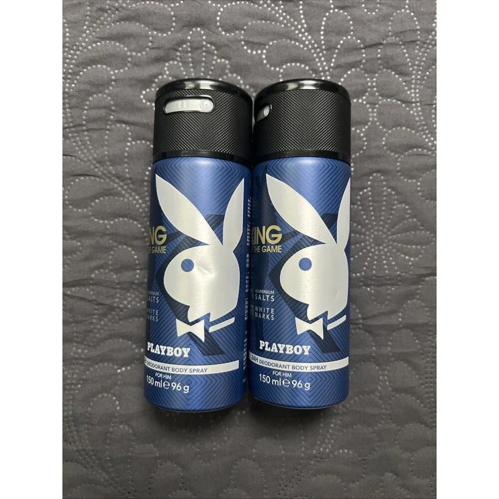 King of the Game by Playboy EDT for Men Deodorant Spray 5oz / 150ml 2pc Lot READ